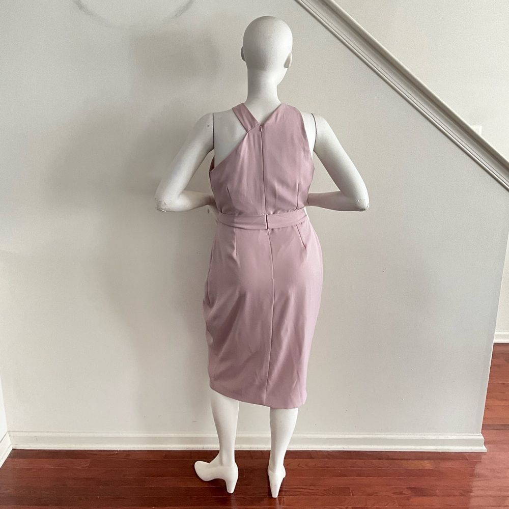 Lavish Alice Halter Neck Wrap Top Front Belted Pink 12 — image 4 of 8